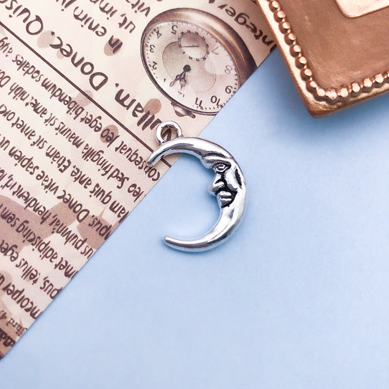 Wholesale Retro Alloy Star Moon Hollow Handmade Necklace Bracelet Pendant